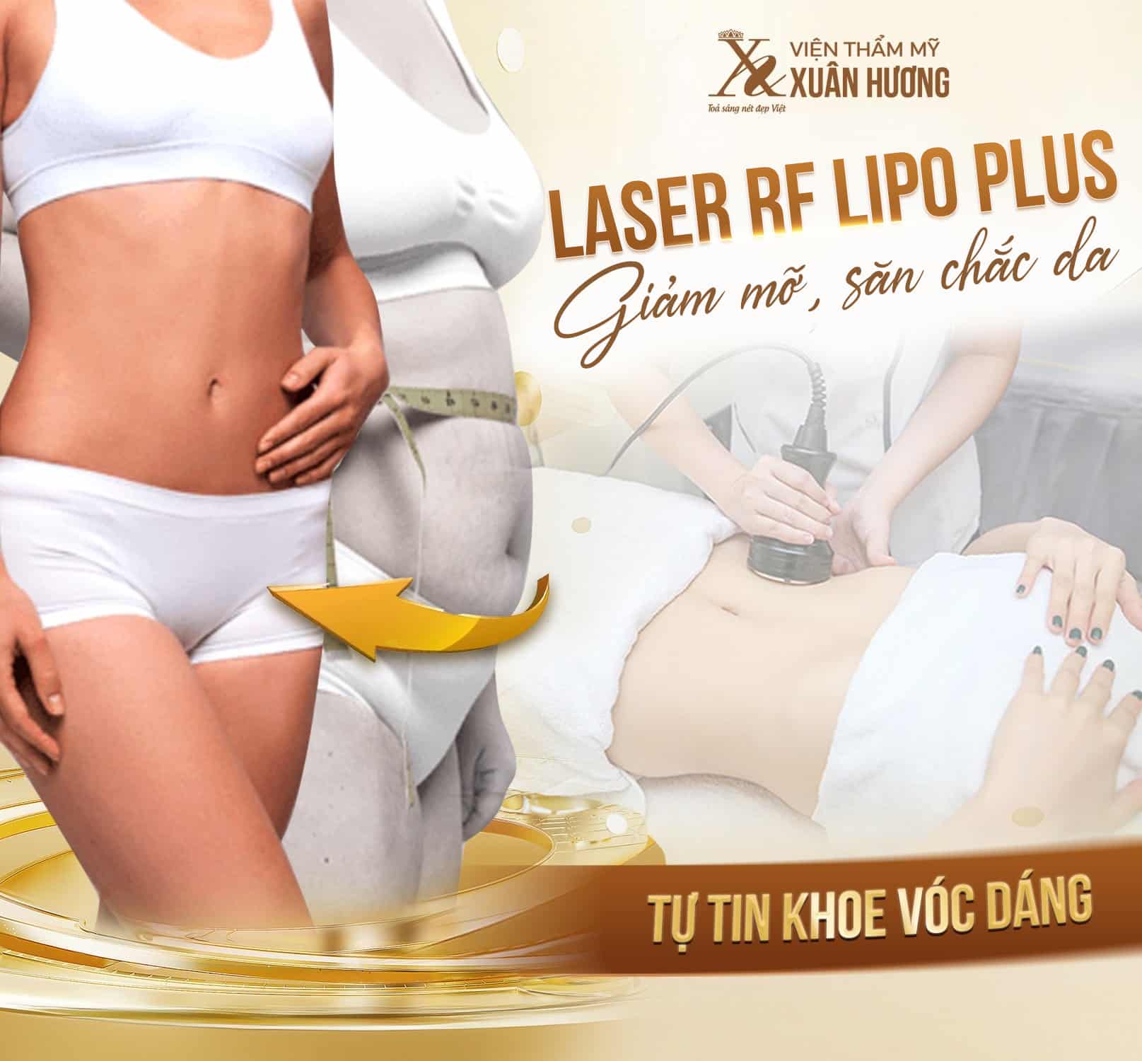 công nghệ giảm béo Laser RF LIPO PLUS