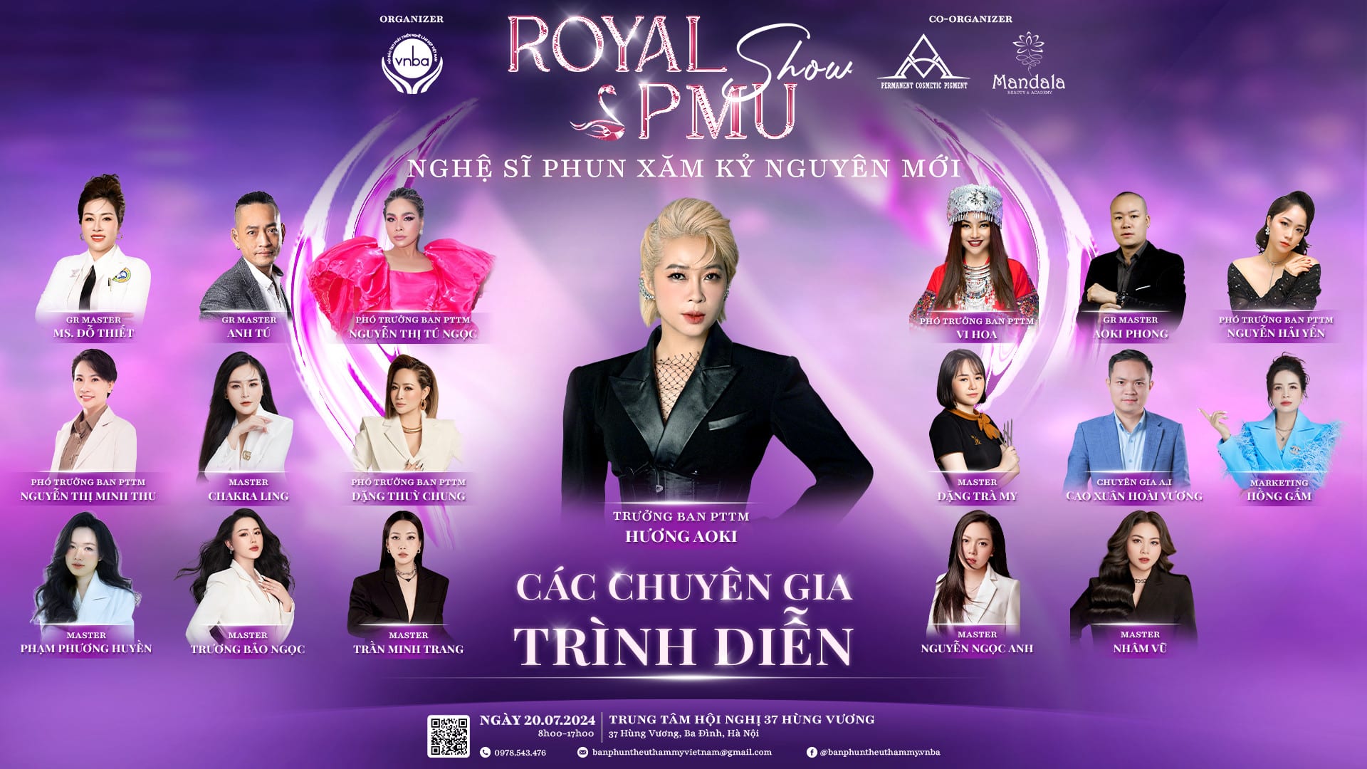 master đặng trà mi tham gia trình diễn kỹ thuật phun môi tại Royal PMU Show