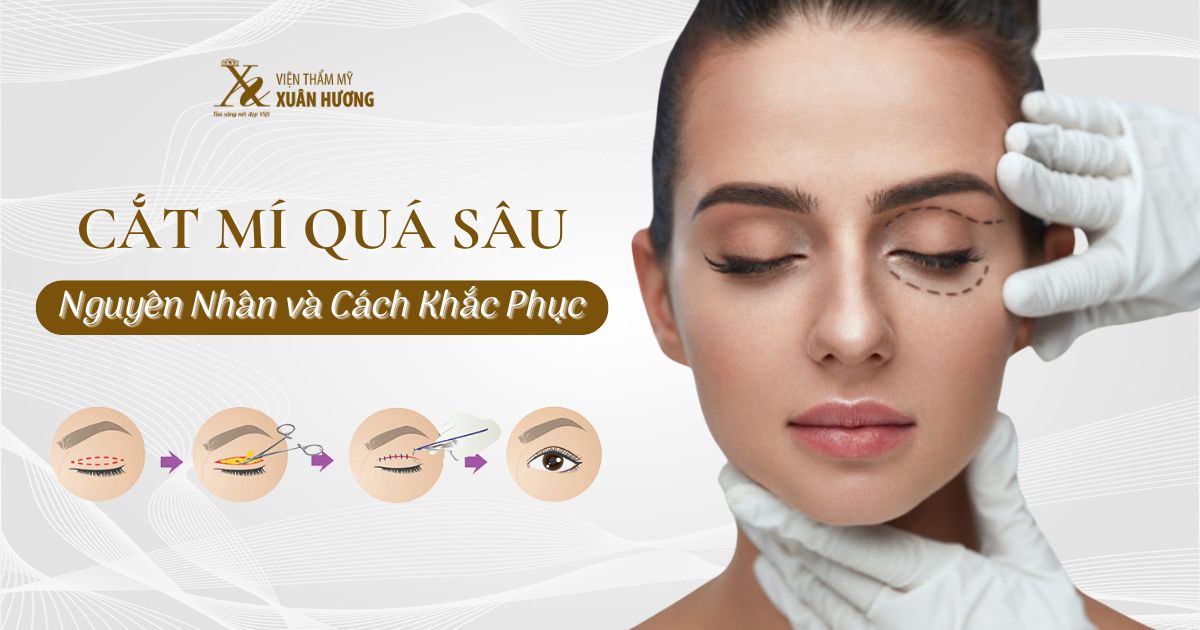 cắt mí quá sâu nguyên nhân và cách khắc phục