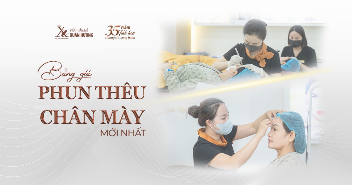 Bảng Giá Phun Thêu Chân Mày