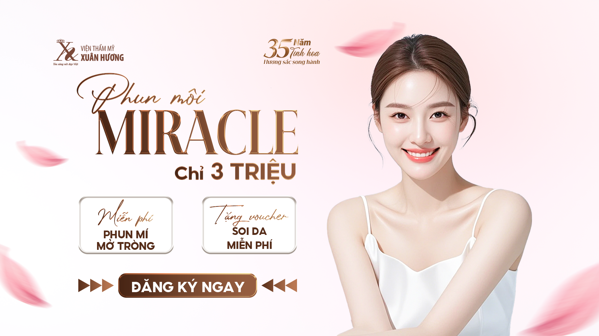 Ưu Đãi Vàng: Phun Môi Miracle Chỉ 3 Triệu, Tặng Phun Mí + Soi Da Miễn Phí