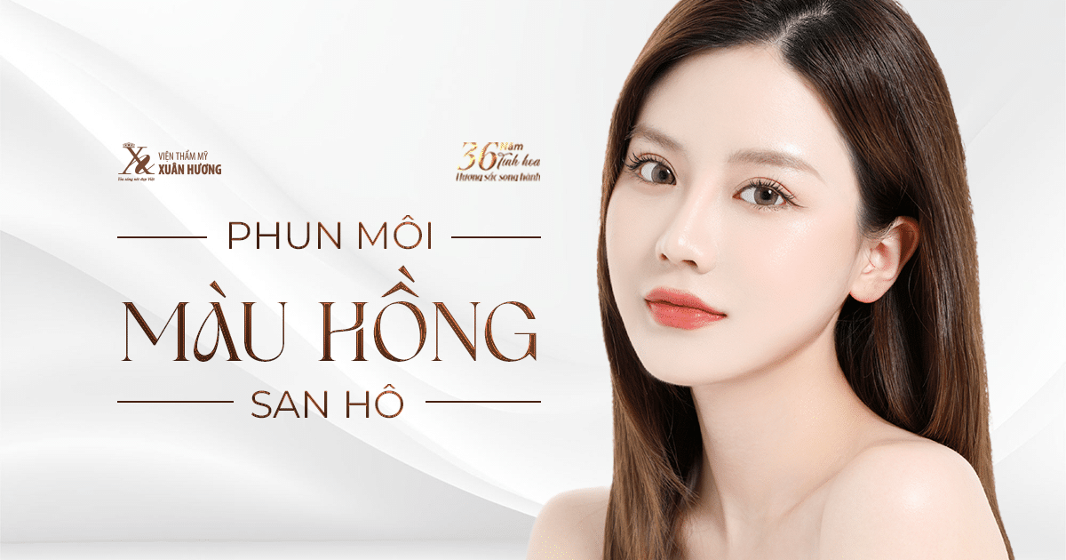 phun môi màu hồng san hô