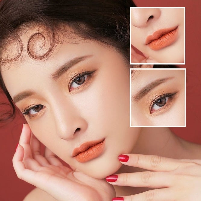 môi màu cam đất hợp với người cá tính