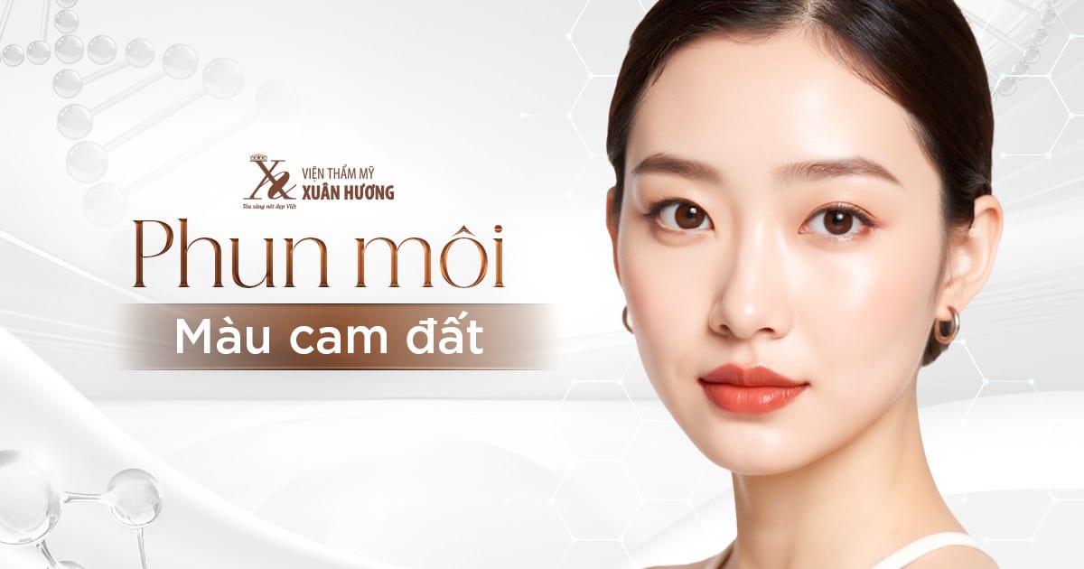 phun môi màu cam đất đẹp