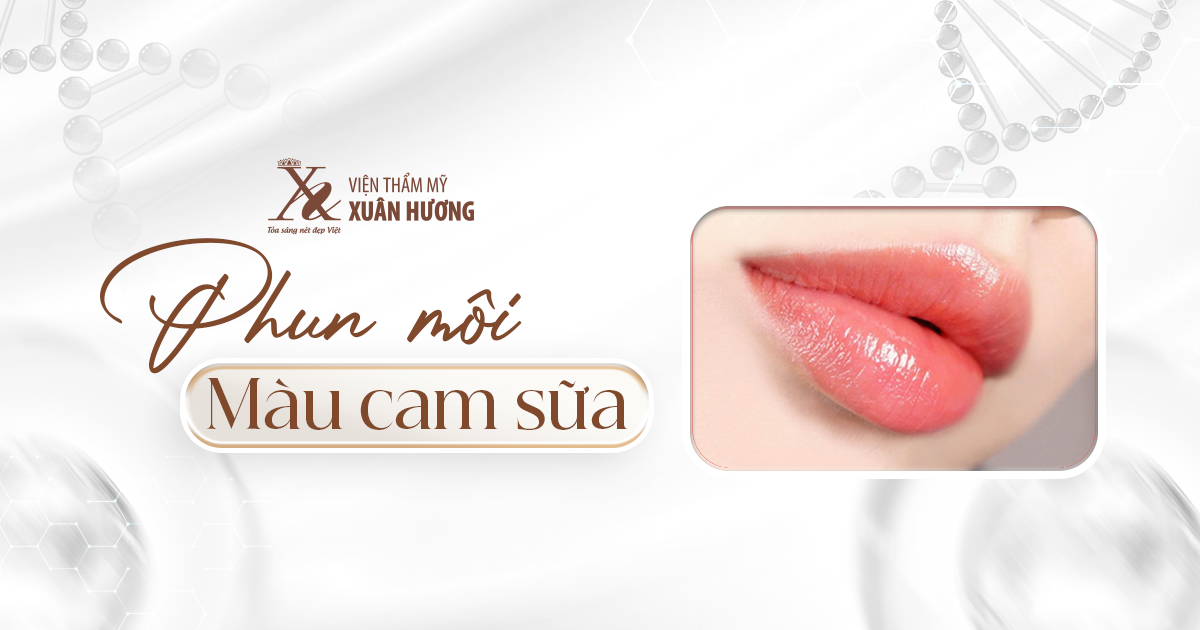 phun môi màu cam sữa