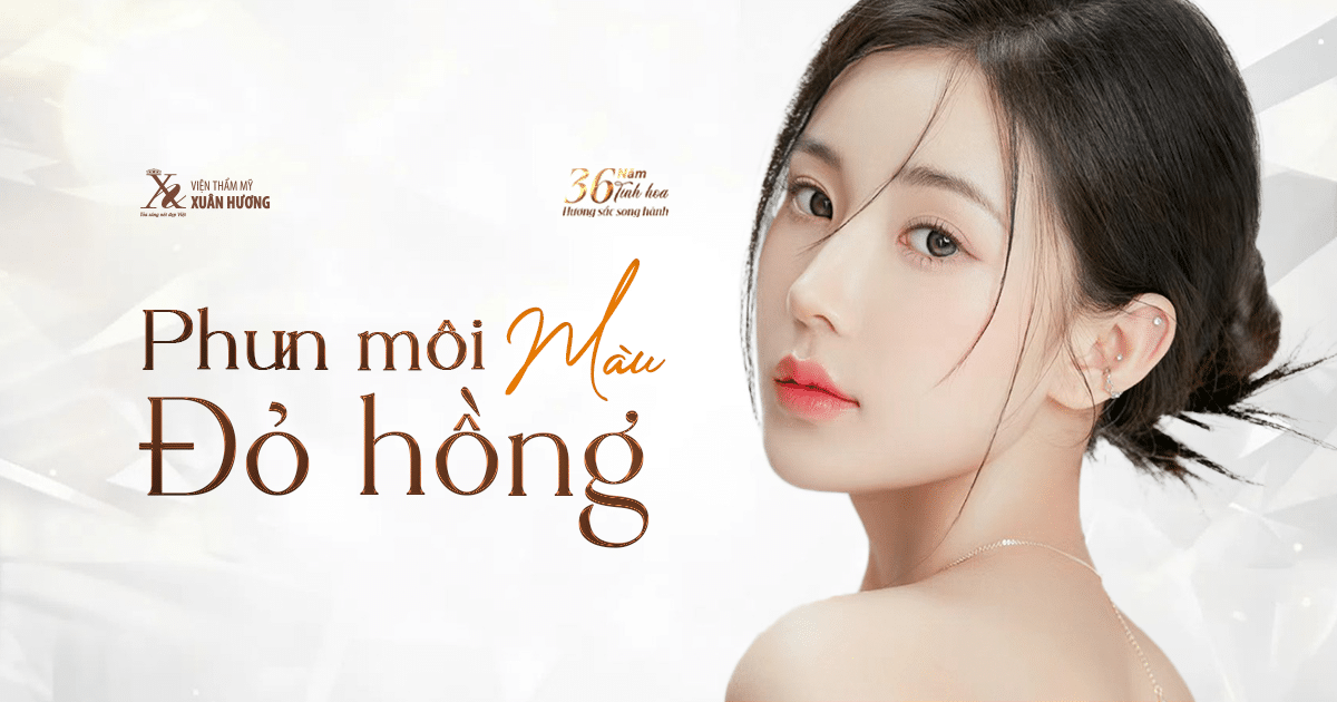 phun môi mày đỏ hồng