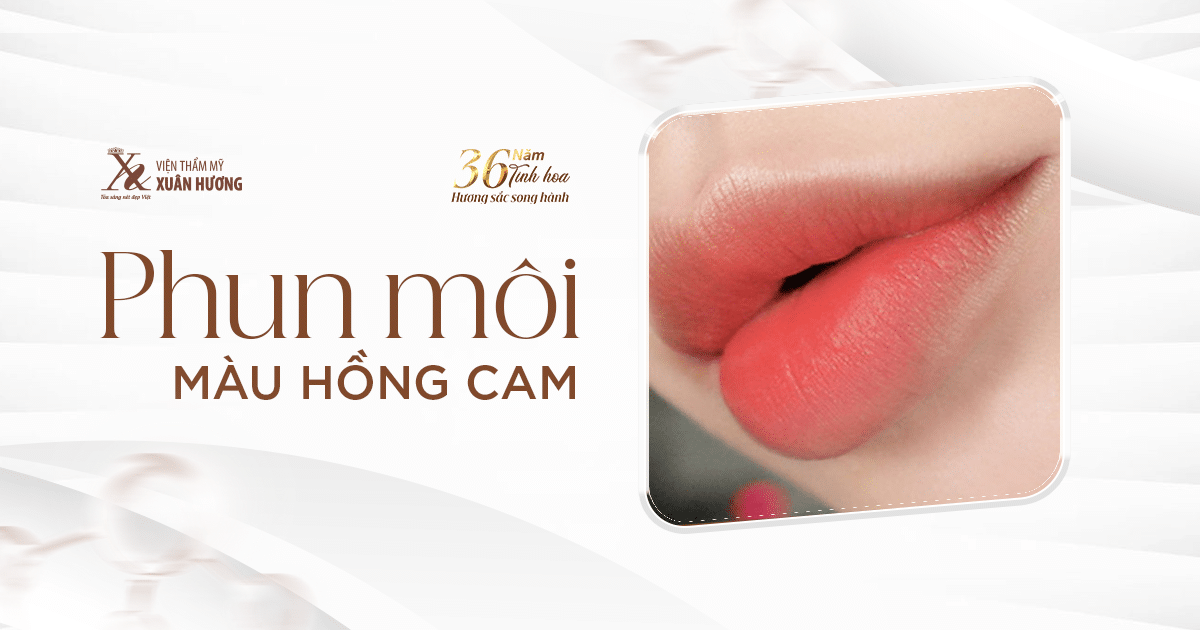 Phun môi màu hồng cam